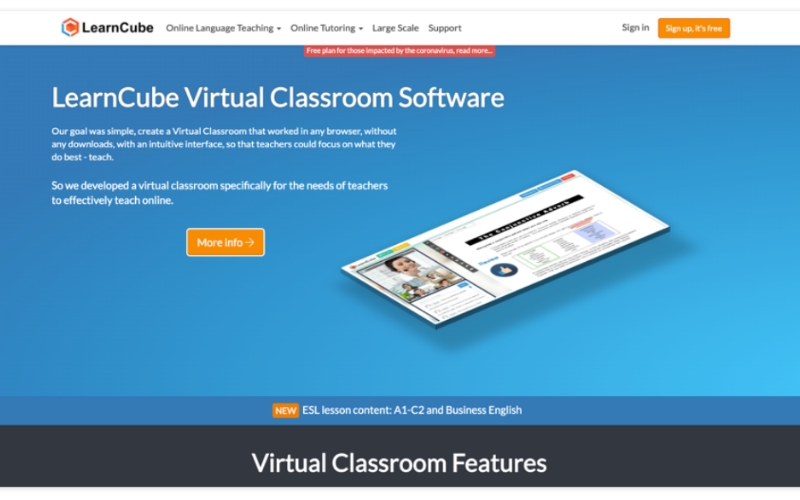 Ứng dụng dạy học online LearnCube