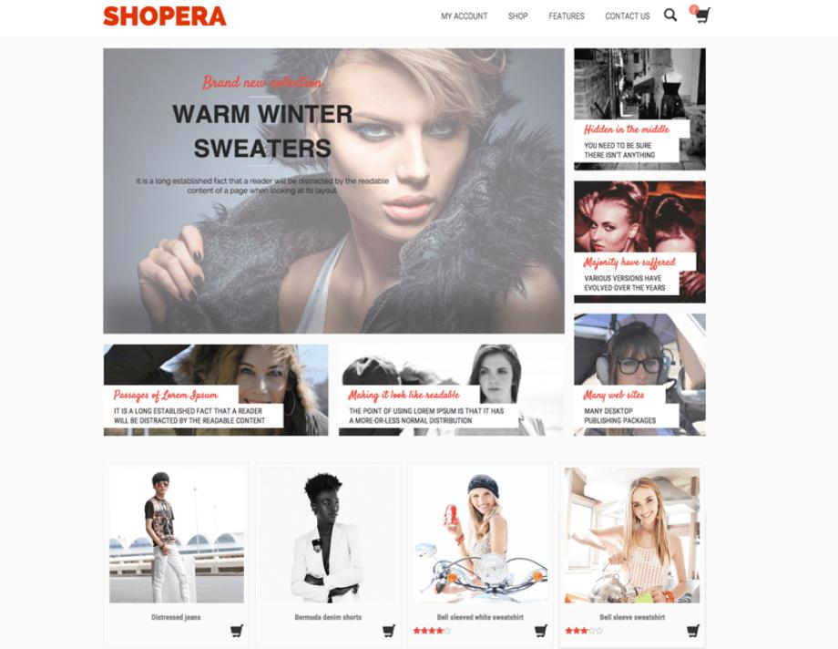theme bán hàng đẹp cho wordpress Shopera