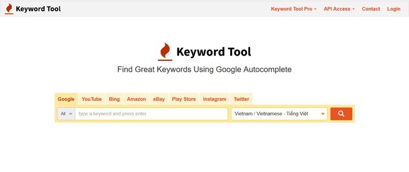 công cụ tìm kiếm keyword