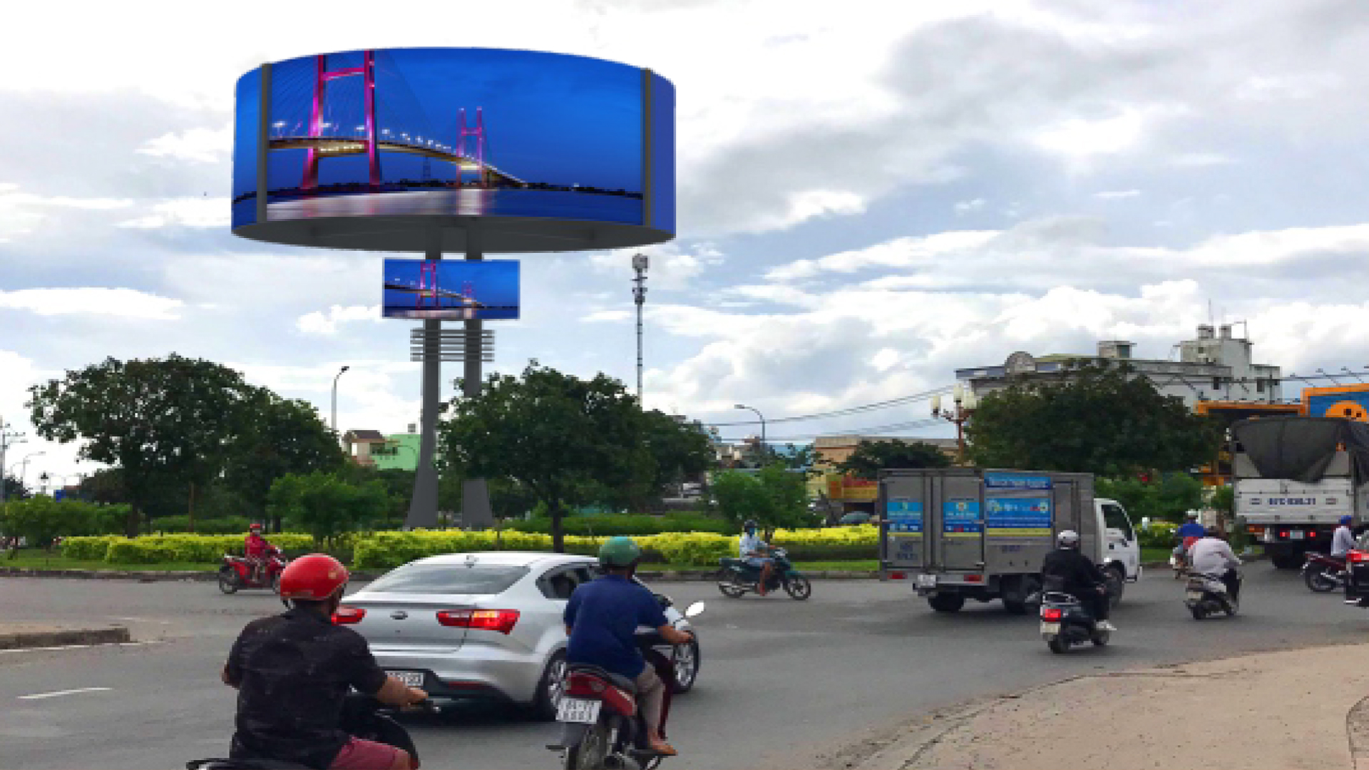 Billboard quảng cáo tại vòng xoay