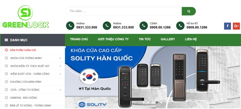 Cửa hàng khóa cửa điện tử Greenlock