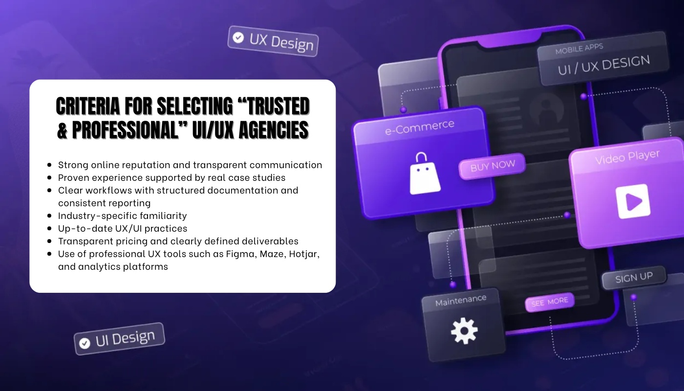 criteria for selecting a trusted and professional UI/UX design company